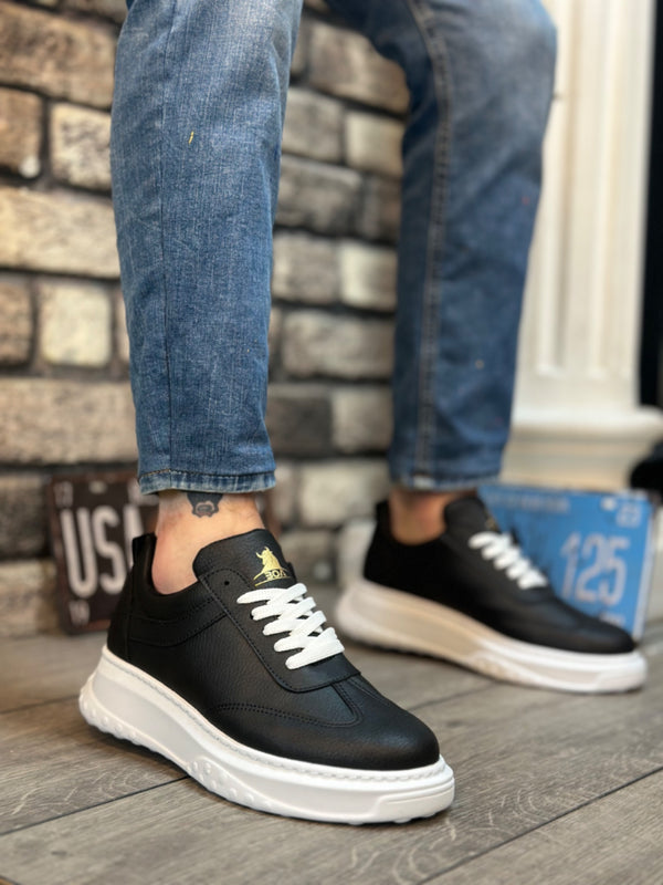 Men's Sneakers High Sole Black KF0327