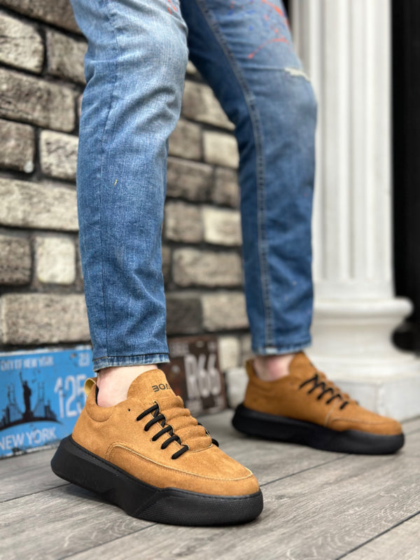 Men's Sneakers High Sole Tan KF0332