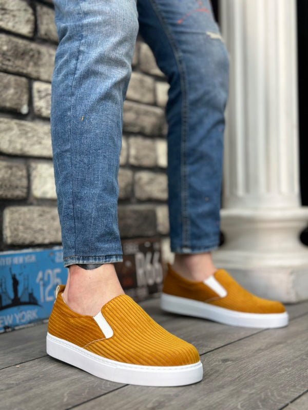 Men's Casual Classic Shoes Mustard	 KF0339