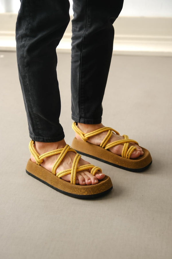 Men's Slippers Yellow KF0343