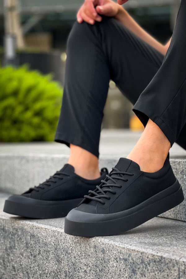 Men's Sneakers High Sole Black KF0500