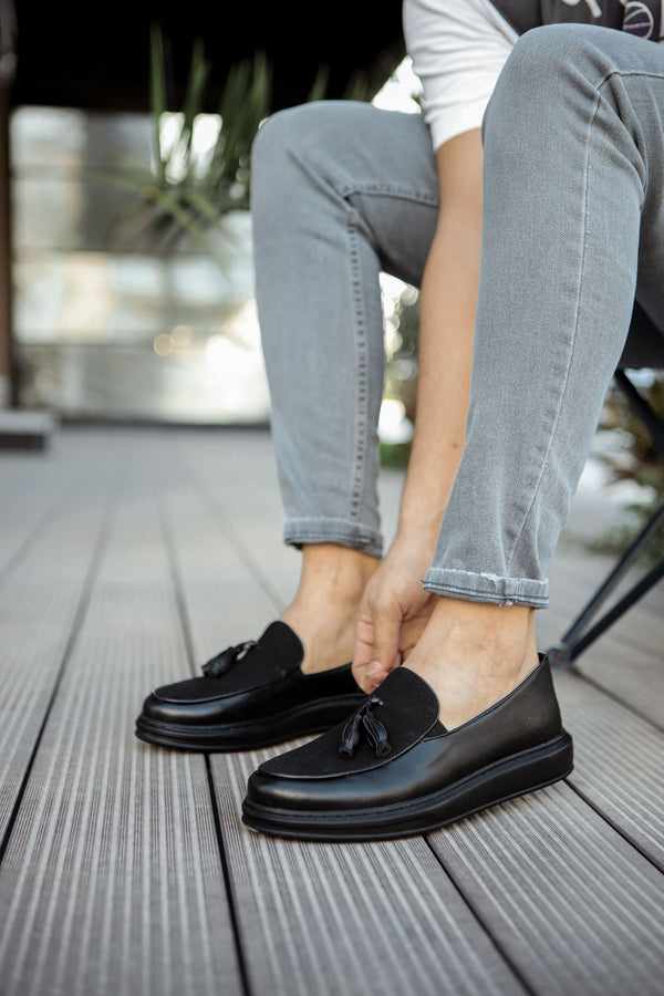 Men's Loafer Classic Shoes Black KF002