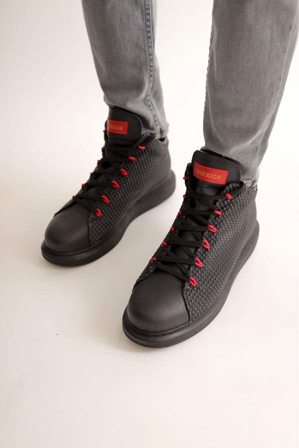 Men's Boots Black Red KF111