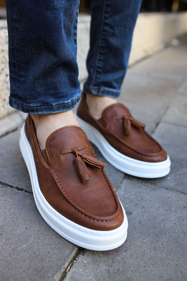 Men's Loafer Classic Shoes Tan KF127