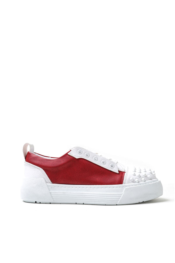 Men's Sneakers & Sports Shoes White Red KF169