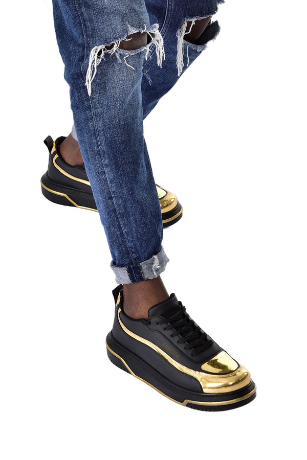 Men's Sneakers & Sports Shoes Black Gold KF241