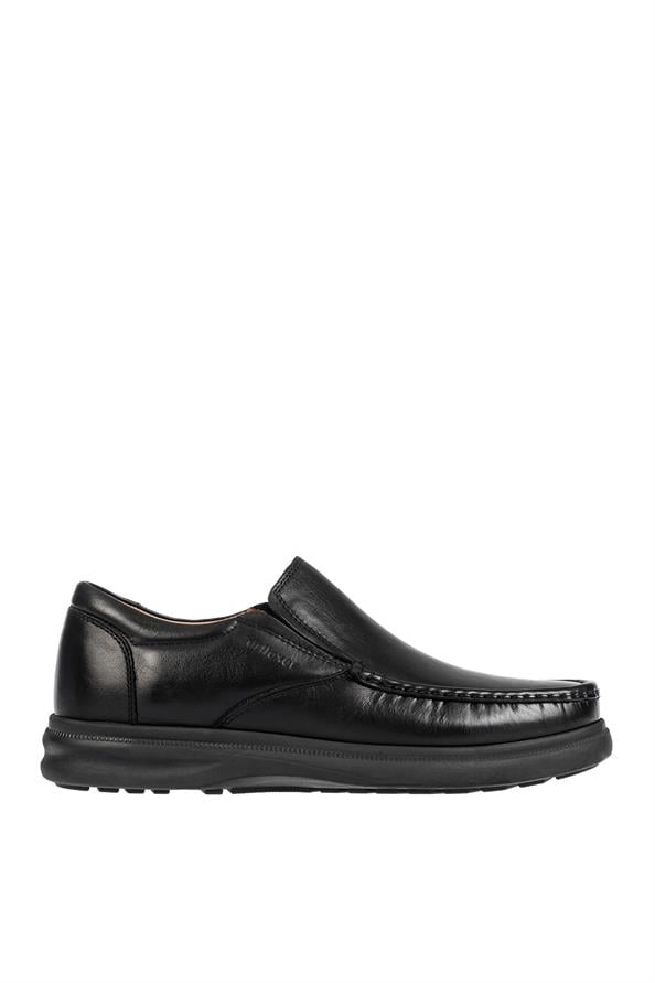 Men's Casual Daily Comfort Shoes - Premium Genuine Leather - Black KF20605