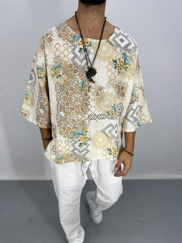 Men's Short Sleeve Linen T-Shirt
