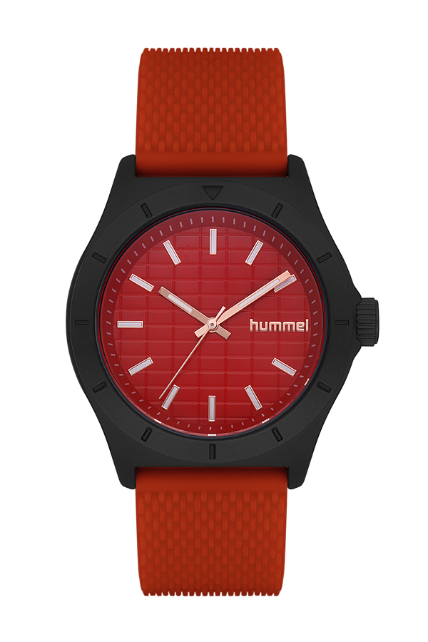 Hummel Men Women Sport Wristwatch Black Red Hm-3003Ma-4