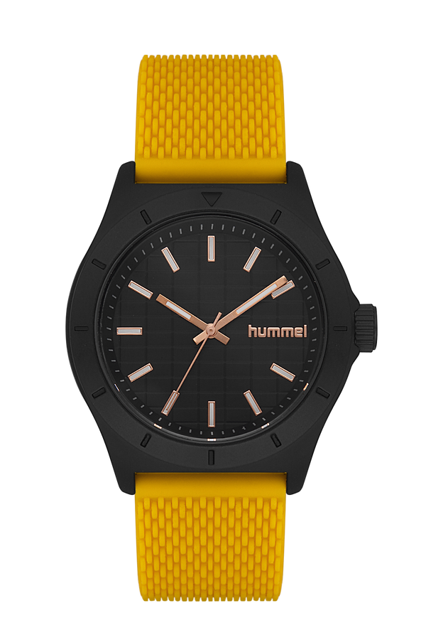 Hummel Men Women Sport Wristwatch Black Yellow Hm-3003Ma-5