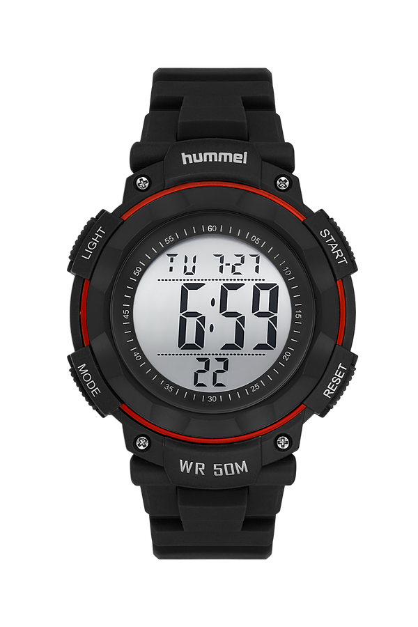 Hummel Men's Sports Wristwatch Black Red Hm-1011Md-3