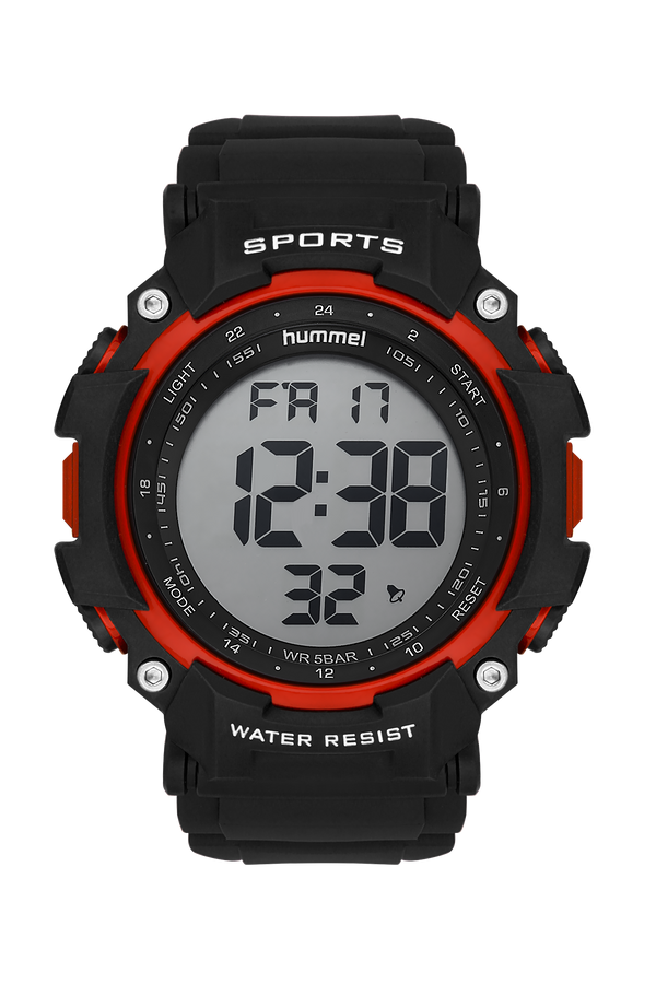 Hummel Men's Sports Wristwatch Black Red Hm-1013Md-4