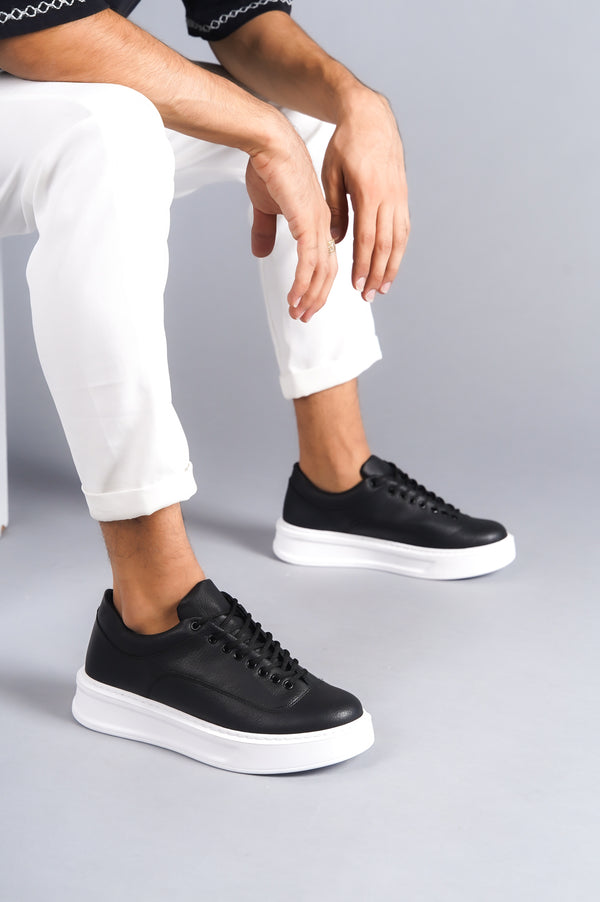 Men's Sneakers Shoes Black White Kb-005