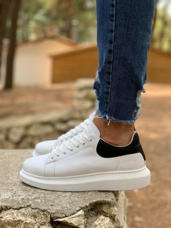 Men's White High Sole Casual Sneaker Sports Shoes