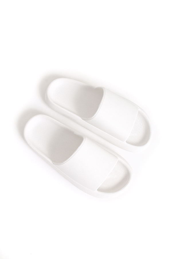 Polyurethane Women's Slippers White