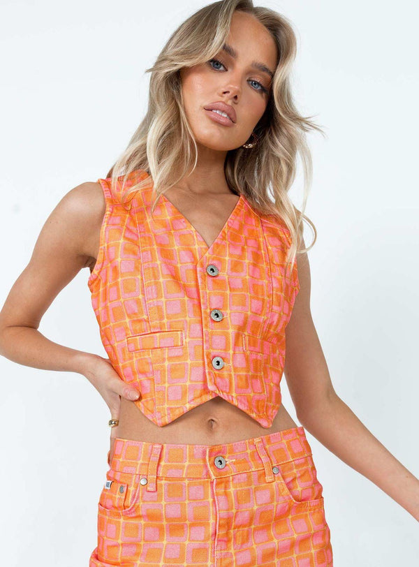 Priest Women's Crop Orange Vest