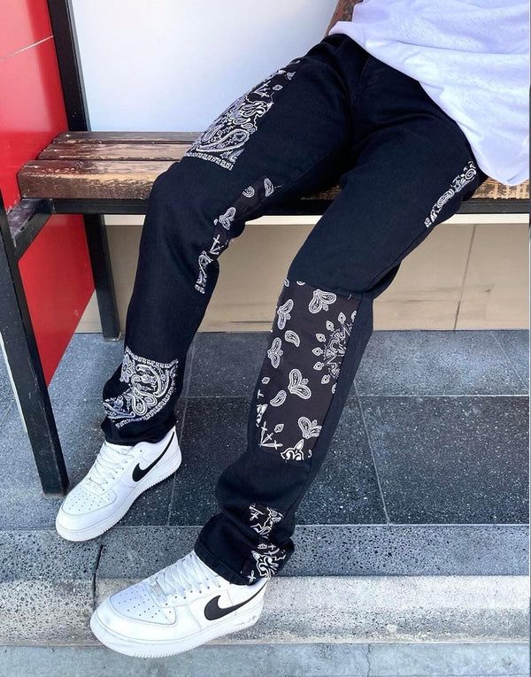 Vip Bandana Design Men's Jeans