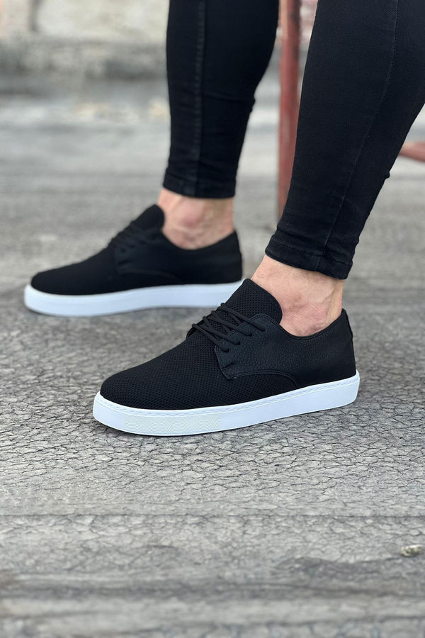 Wg016 Black Knitwear Men's Casual Shoes