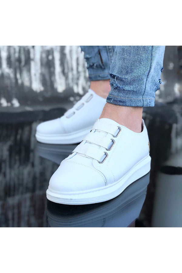 Wg026 White Thick Sole Casual Men's Shoes