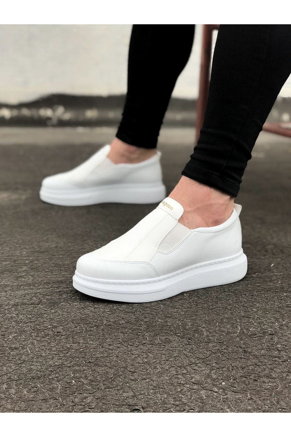 Wg049 White Flat Casual Men's Shoes Sneakers