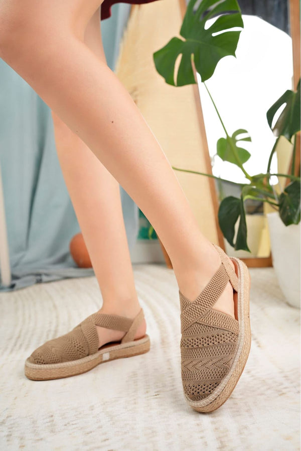 Women's Closed Toe Elastic Knitwear Sandals