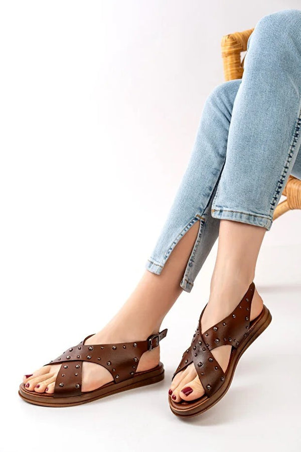 Women's Lilan Tan Leather Sandals