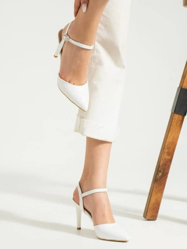 Women's Mariana White Skin Heeled Shoes